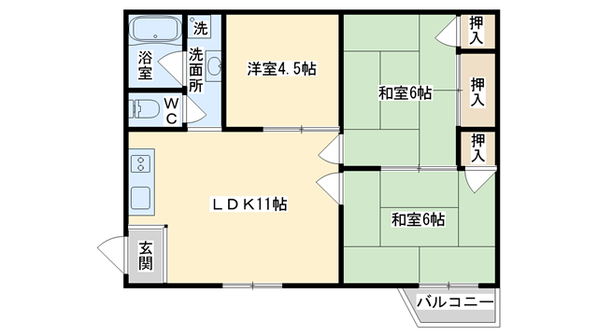 アテイン高槻石津の物件間取画像